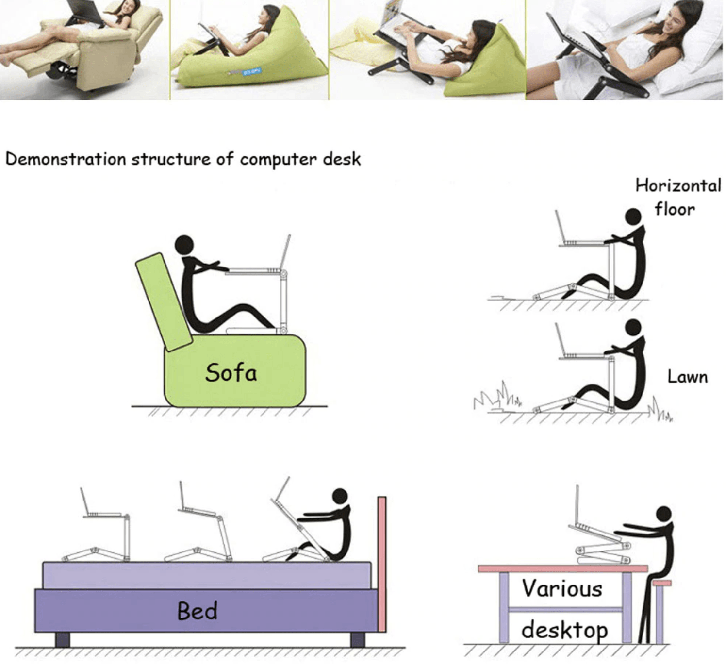 Lap Desk Laptop Table For Bed