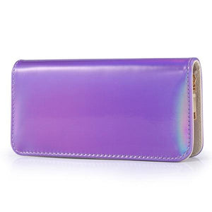 Hologram Zipper Clutch Wallet Women Long Wallets Money Purse Female Slim Wallet Organizer Card Holder Phone Coin Purse