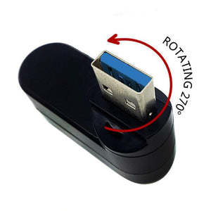 Mini Rotatable 3-Port USB Hub