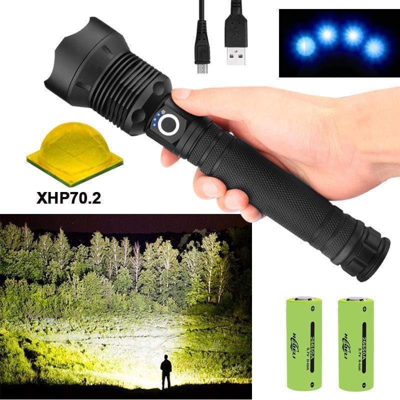 Brightest Flashlight Super Bright LED Worlds Most Powerful 90000 Lumens