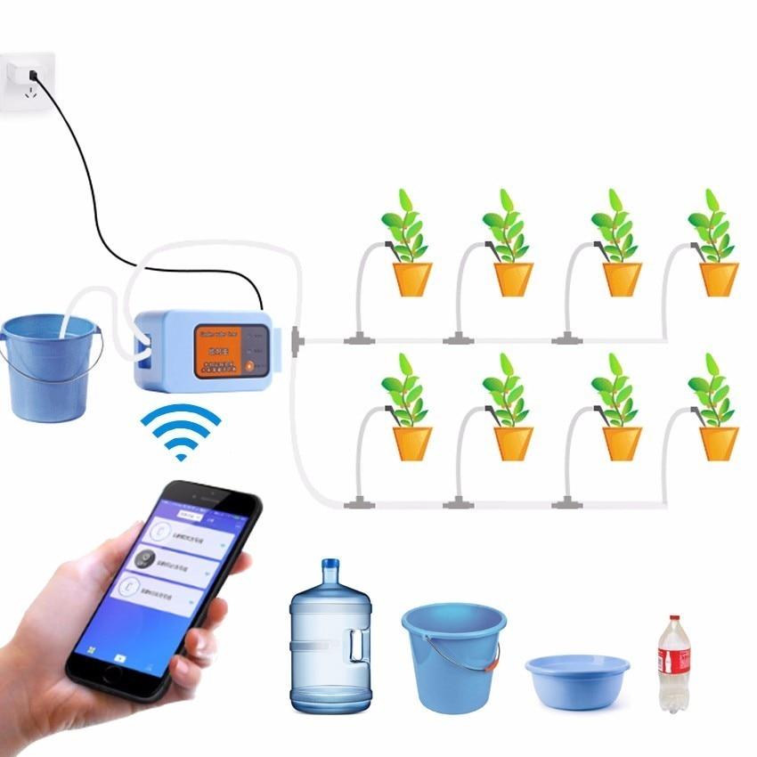 Newest Mobile Phone Remote WIFI Control watering device Intelligent Auto Drip Irrigation System Garden plant water pump timer