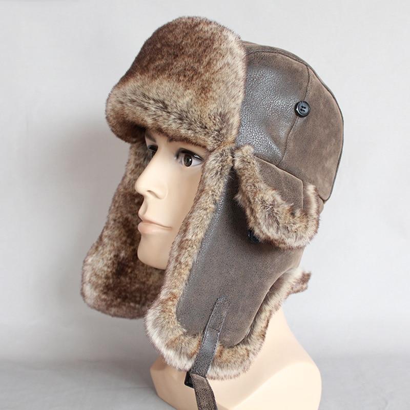 Trapper Hat Mens Fur Cap