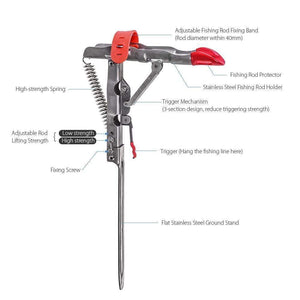 Fishing Rod Holders Automatic Hook Setter