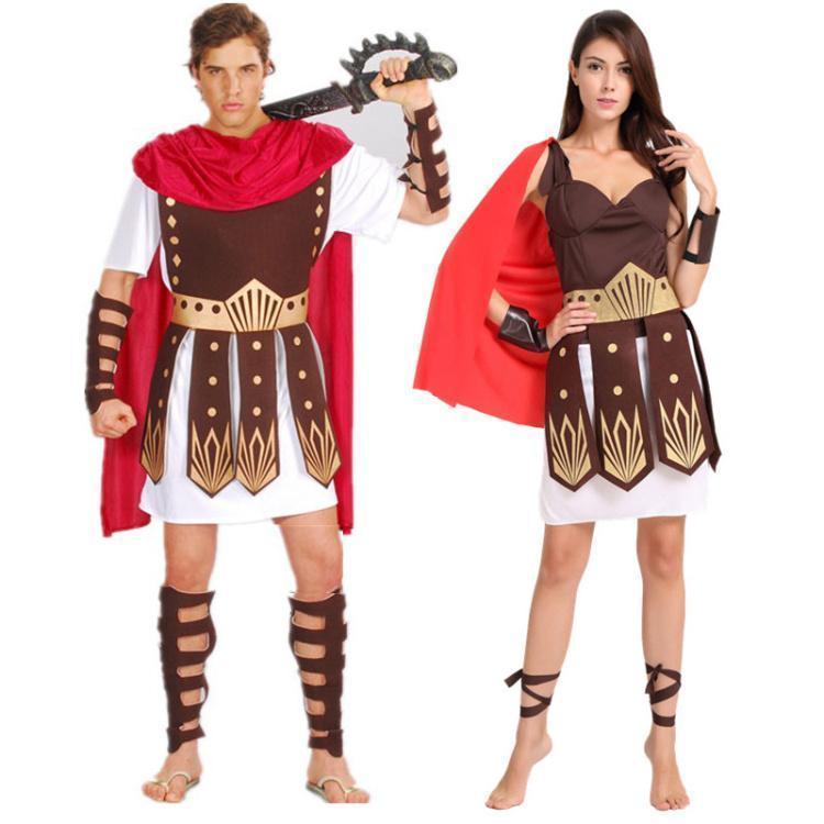 Ancient Roman Gladiator Set Couples Halloween Costumes