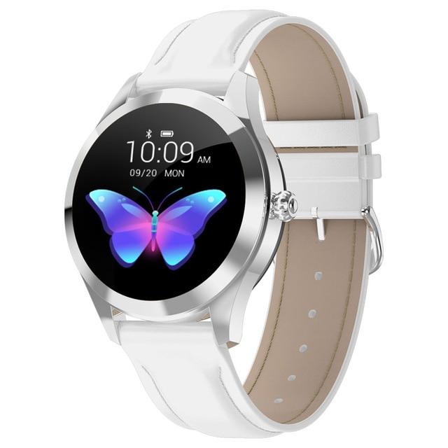 2019 New Smart Watch Women KW10 Heart Rate Bluetooth Smart Watch IP68 Waterproof Smartwatches Physiological Cycle Watch for IOS