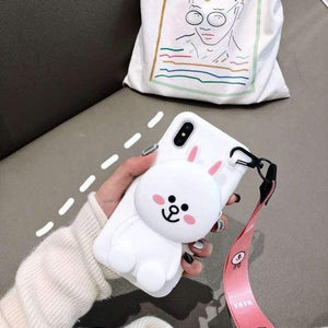 Cartoon Storage Phone Case For iPhone/Samsung