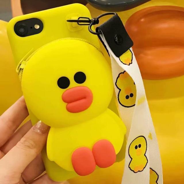 Cartoon Storage Phone Case For iPhone/Samsung