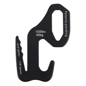 Small Aluminum Rope Tightening Mechanism With Carabiner Clip