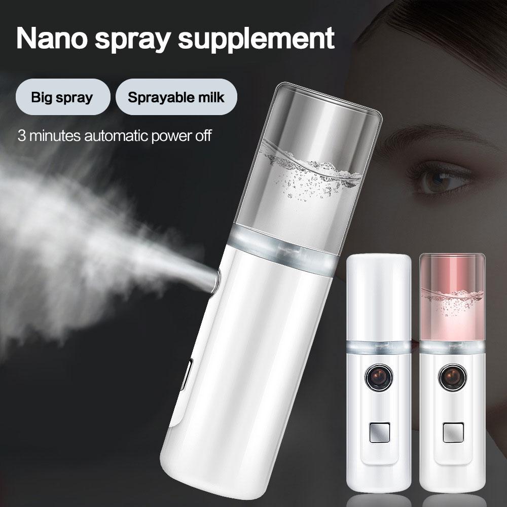 Face Stream Beauty Spray Hand-held Water Machine Moisturizing Nano Ionic Mist Face Humidifier Sauna Facial Pore Cleansing Tool