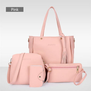 Dropshipping 4PCS Handbag Set Women PU Leather Shoulder Bag A435