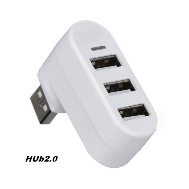 Mini Rotatable 3-Port USB Hub