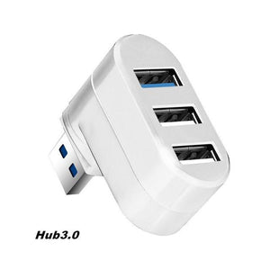 Mini Rotatable 3-Port USB Hub