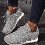 Sparkly Shoe Glitter Sneakers Womens