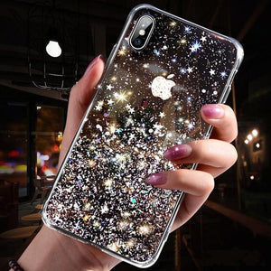 Fashion Glitter Case for iPhone X XR XS Max Silicone Bling Crystal Sequins Cover for iPhone 7 8 6 6S Plus 11 Pro Max Phone Cases