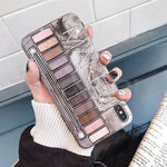 Makeup Phone Case For iPhone 7 X XR XS Max Eye Shadow Palette For iPhone 6 6s 7 8 plus Luxury Fashion Soft Silicone Case Cover