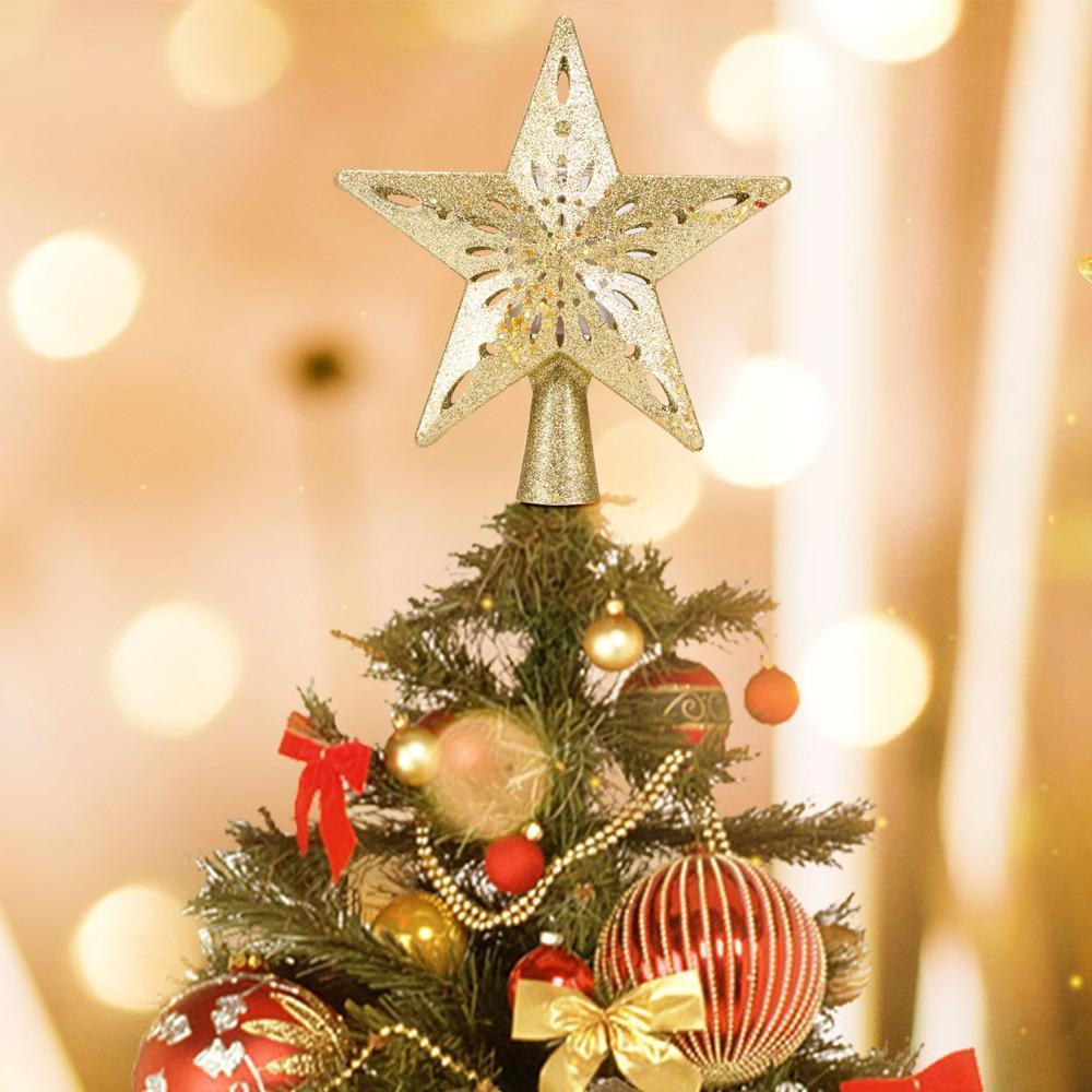 Projection Christmas Tree Topper Star LED