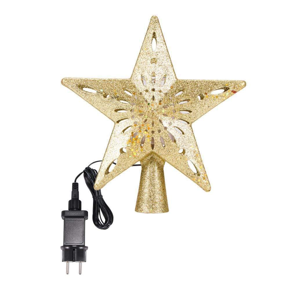 Projection Christmas Tree Topper Star LED