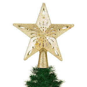 Projection Christmas Tree Topper Star LED