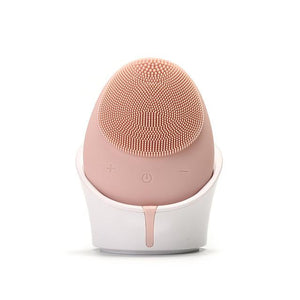 Electric Facial Cleansing Brush Sonic Vibration Silicone Face Washing Brush Massage Deep Cleansing Machine Wireless Charging