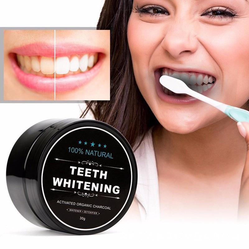 Nature Activated Charcoal Teeth Whitening Powder Coffee Tea Stains of Smoking Removal Deeply Cleaning Oral Hygiene Care TSLM1