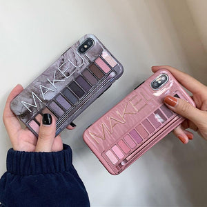 Makeup Eyeshadow Palette phone Case For iphone 11 11 Pro XS Max XR X XS 6 6s 7 8 plus glossy soft silicone Protection Back cover