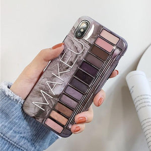 Makeup Eyeshadow Palette phone Case For iphone 11 11 Pro XS Max XR X XS 6 6s 7 8 plus glossy soft silicone Protection Back cover