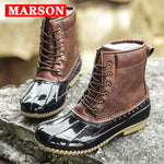 MARSON Women Snow Boots Winter Keep Warm Lady Duck Boots Waterproof Non-Slip Rubber Rain Shoes Female Fashion Women Casual Shoes