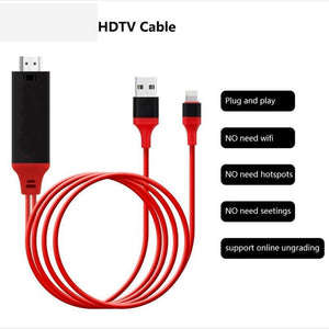 1.8M HDMI Cable For Lightning Micro USB to HDMI Adapter Converter Cable AV HD TV for IOS for iPhone iPad for MHL Android Phone