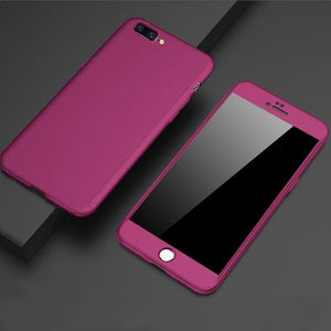 360° Protection Magnet IPhone Case With Glass