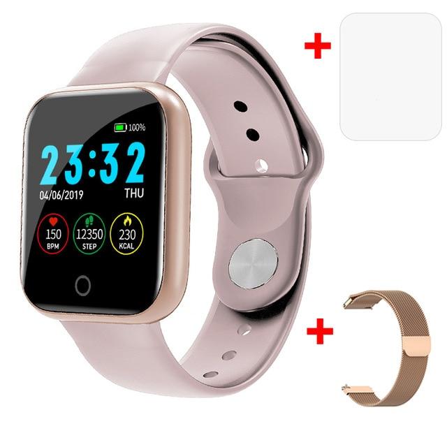 LEMDIOE Women Smart Watch Men Health Monitor Call Message Reminder Fitness Tracker Weather Display For Apple Watch Smartwatch