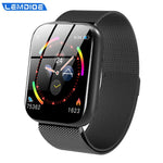 LEMDIOE Women Smart Watch Men Health Monitor Call Message Reminder Fitness Tracker Weather Display For Apple Watch Smartwatch