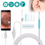 Ear Endoscope 3 in 1 Ear Cleaning Tool HD Visual Ear Spoon Multifunctional Earpick 5.5mm Mini Camera Android PC Ear Otoscope