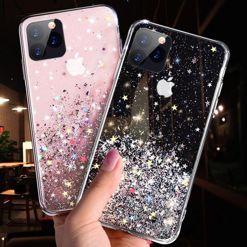 Fashion Glitter Case for iPhone X XR XS Max Silicone Bling Crystal Sequins Cover for iPhone 7 8 6 6S Plus 11 Pro Max Phone Cases