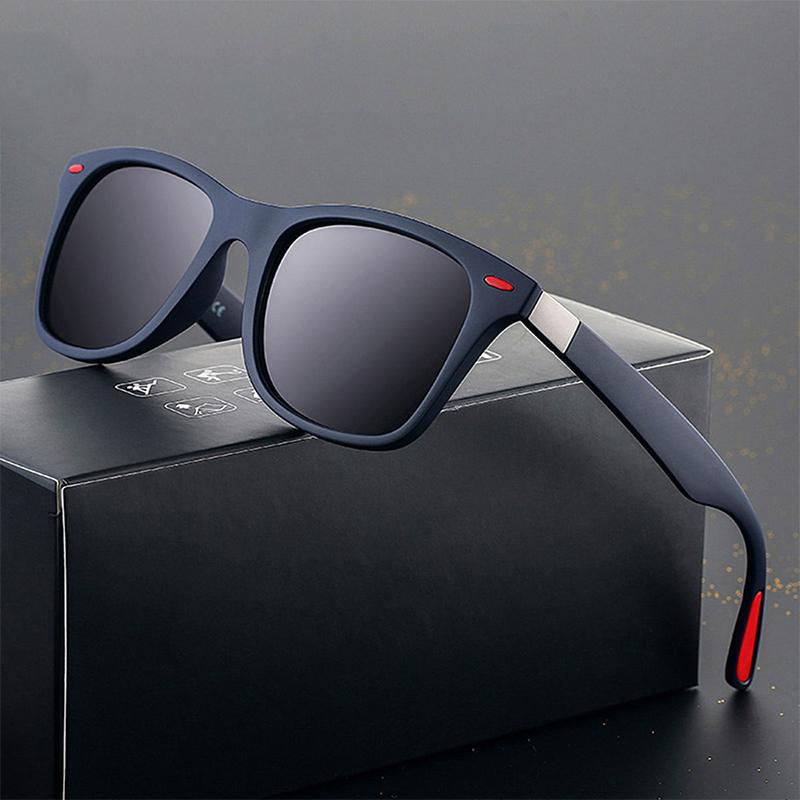 Brand Designer Men' Sunglasses Polarized Driving Eyeglasses Sun Glasses Mirror Women Rivet Mirror Glasses Square UV400