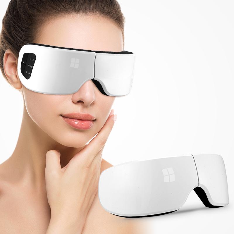 Smart Vibration Eye Massager Anti Wrinkles Eyes Massage Care Device Electric Hot Compress Therapy Glasses For Tired Eyes