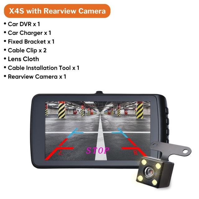 Dash Cam Car Camera DVR Driving Video Recorder Full HD Dashcam for Auto Registrator with Dual Cameras In Cars Black 1080p Box