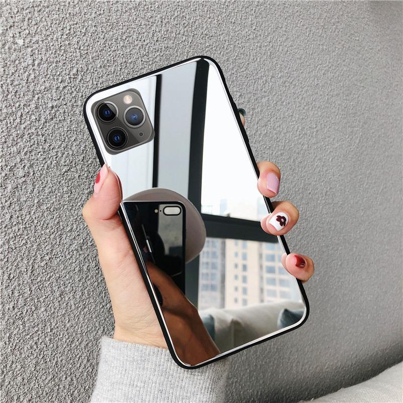 Makeup Mirror Phone Case for iphone 11 Pro Max 11Pro 10 X XS XR 7 8 6 Plus 6s Luxury Bling Bling Drop-proof Soft TPU Cover