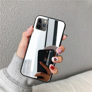 Makeup Mirror Phone Case for iphone 11 Pro Max 11Pro 10 X XS XR 7 8 6 Plus 6s Luxury Bling Bling Drop-proof Soft TPU Cover