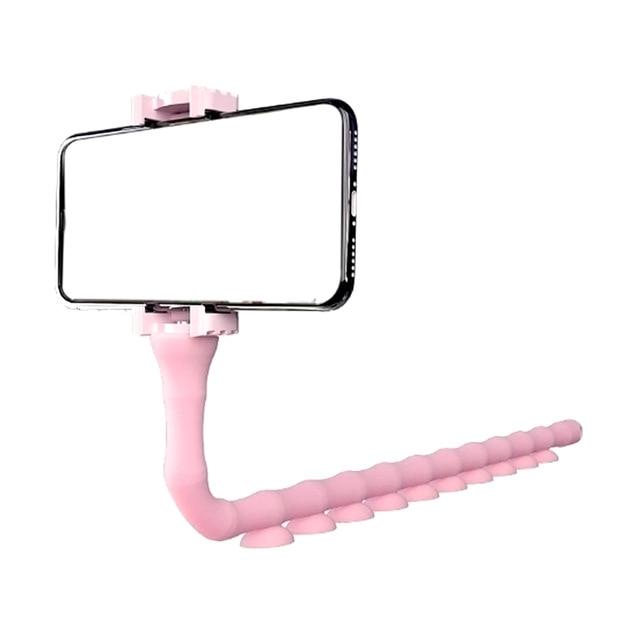 Phone Holder Multi-functional Worm Lazy Mobile Phone Bracket Octopus Triangle Mount Powerful Adsorption Home Bike Phone Stand