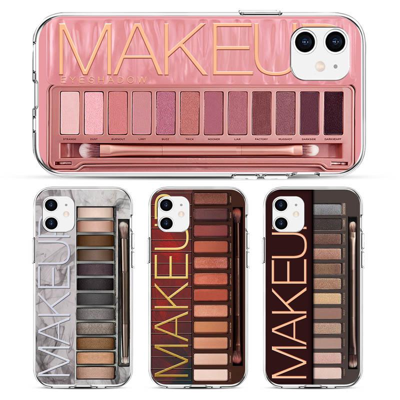 Makeup Eyeshadow Palette Phone Case For iPhone 11Pro Max XR XS Max matte Soft Silicone Cover For iPhone 7 8 6S Plus 8Plus 7Plus