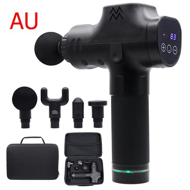 Fascia Gun Cordless Rechargeable Muscle Stimulator Deep Tissue Massager Device Body Relaxation Slimming Shaping Pain Relief