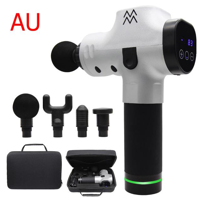 Fascia Gun Cordless Rechargeable Muscle Stimulator Deep Tissue Massager Device Body Relaxation Slimming Shaping Pain Relief