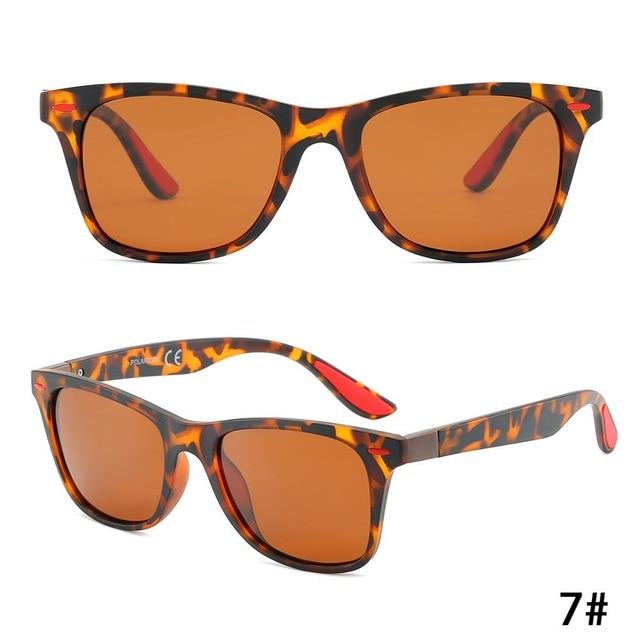 Brand Designer Men' Sunglasses Polarized Driving Eyeglasses Sun Glasses Mirror Women Rivet Mirror Glasses Square UV400