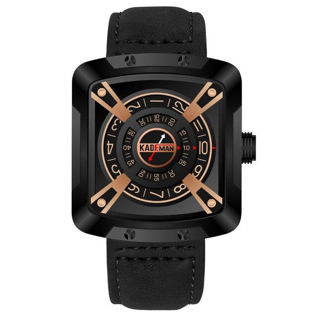 KADEMAN Original Mens Watches Luxury Sport Spure Watches TOP Brand 3ATM Casual Leather Wristwatches Business Male Quartz Relogio