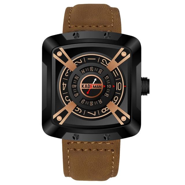KADEMAN Original Mens Watches Luxury Sport Spure Watches TOP Brand 3ATM Casual Leather Wristwatches Business Male Quartz Relogio