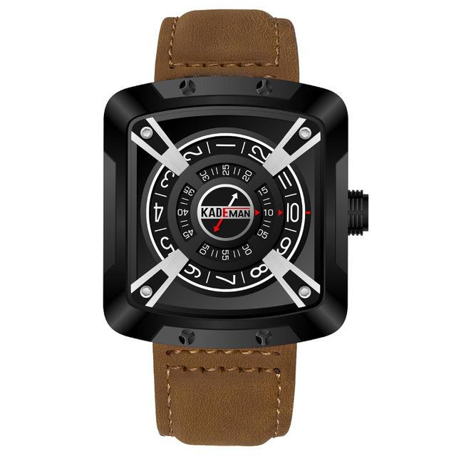 KADEMAN Original Mens Watches Luxury Sport Spure Watches TOP Brand 3ATM Casual Leather Wristwatches Business Male Quartz Relogio