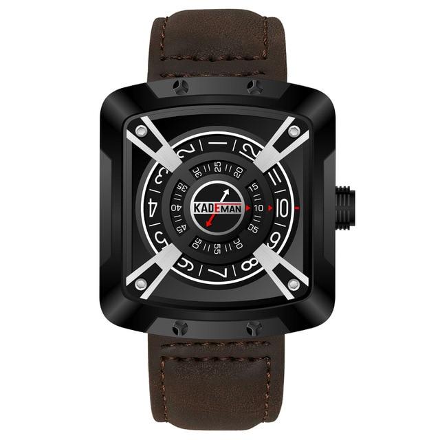 KADEMAN Original Mens Watches Luxury Sport Spure Watches TOP Brand 3ATM Casual Leather Wristwatches Business Male Quartz Relogio