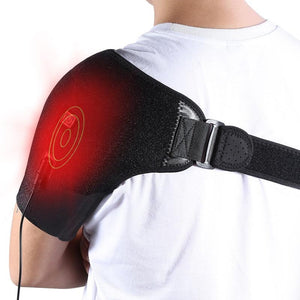 Adjustable Shoulder Heating Pad Heated Shoulder Brace for Men and Women Hot Cold Therapy for Frozen Shoulder, Rotator Cuff and S