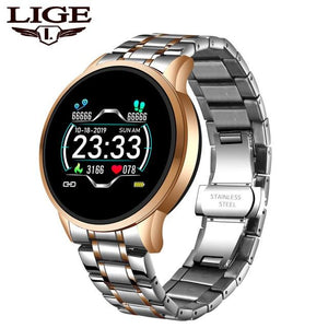 LIGE 2020 New Smart Watch Men Women Sports Watch LED screen Waterproof Fitness Tracker for Android ios Pedometer Smart Watch