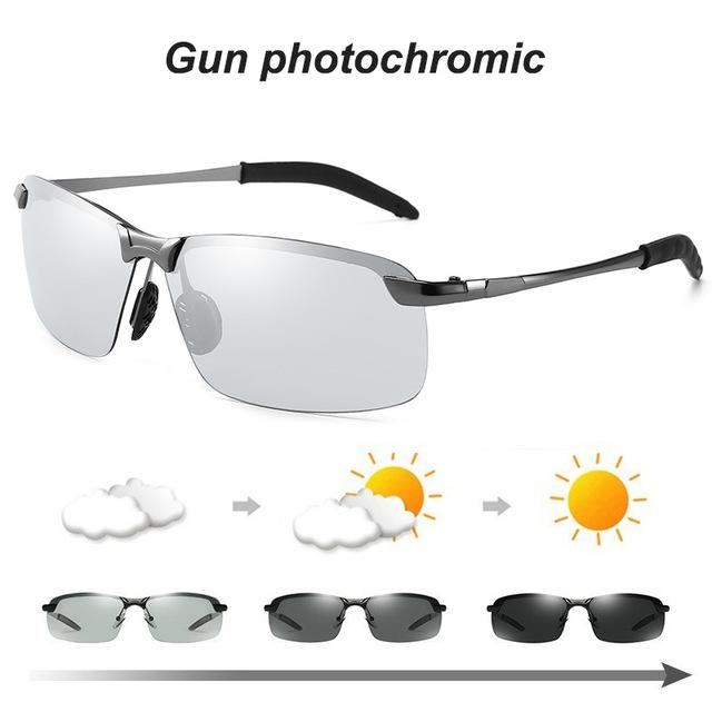 Photochromic Sunglasses Driving Men Polarized Sunglasses Chameleon Glasses Male Sun Glasses Day Night Vision Driver's Eyewear